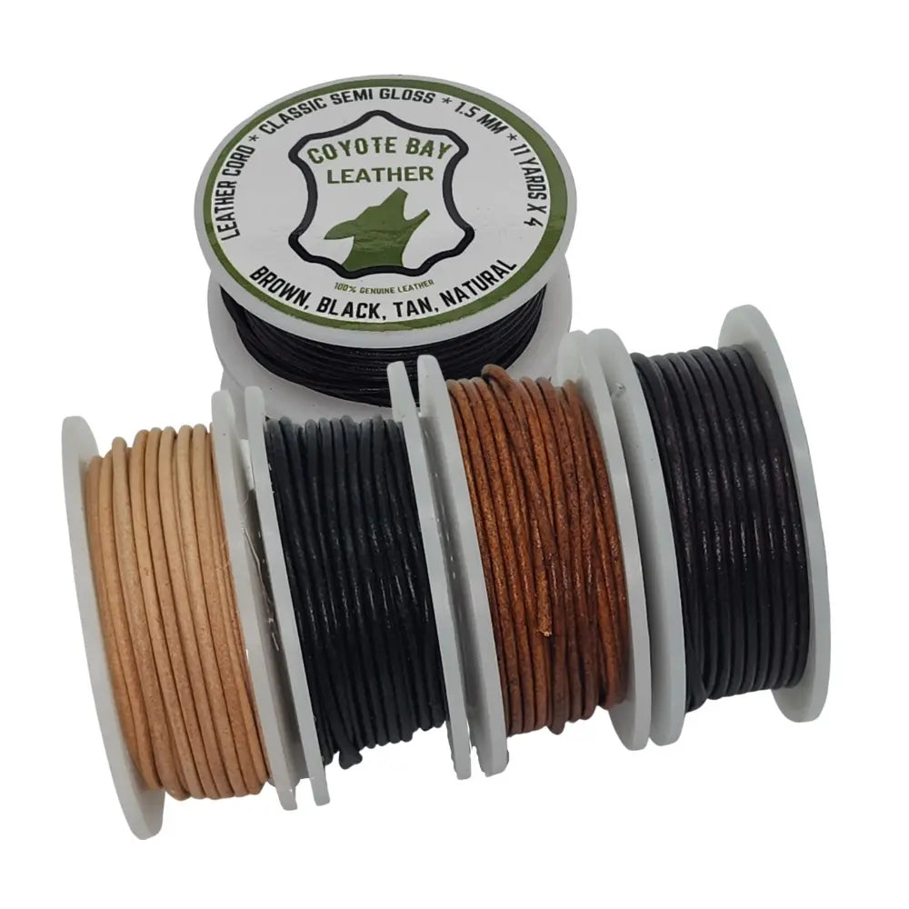 Genuine Round Leather Cords-semigloss