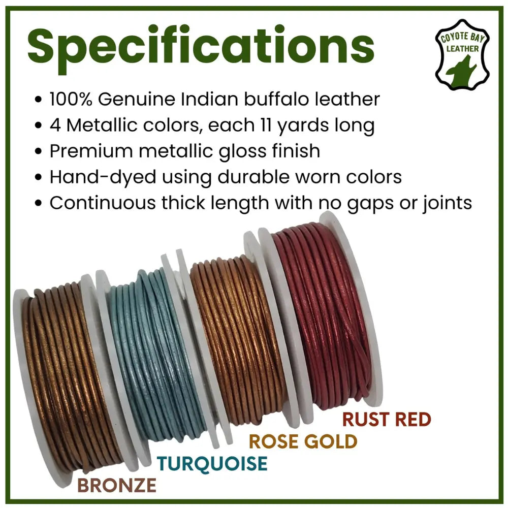 round leather cord features