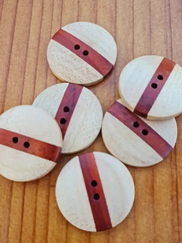 Padauk and Ebony Wood Handicraft Button