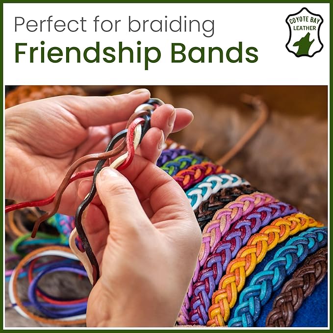 Round Leather Cord Metallic Colors