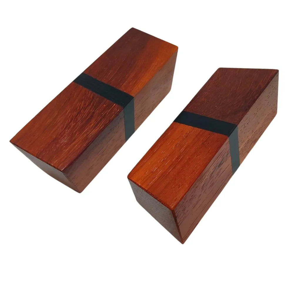 Handmade Wood Drawer Pulls Pack of 2 - Exotic Hardwoods