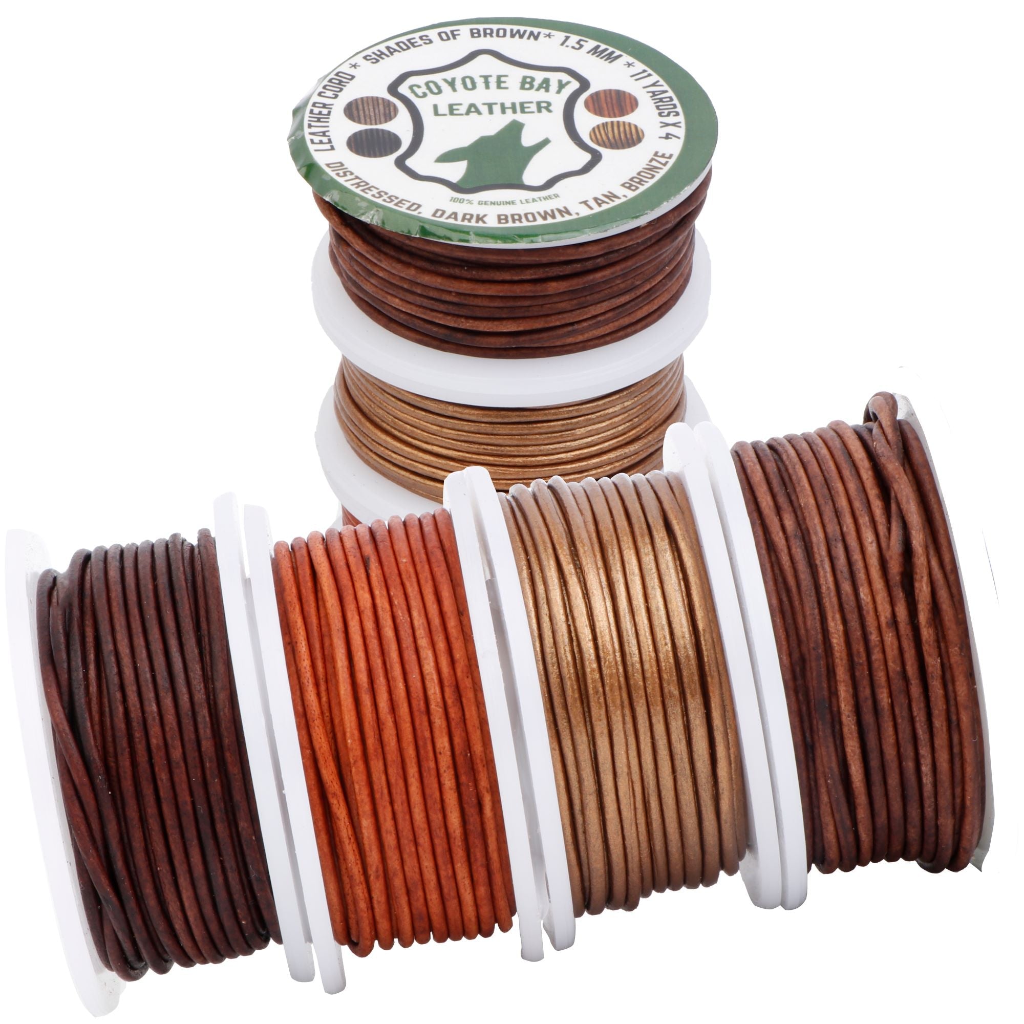 Round Leather Cord in 4 Shades of Brown