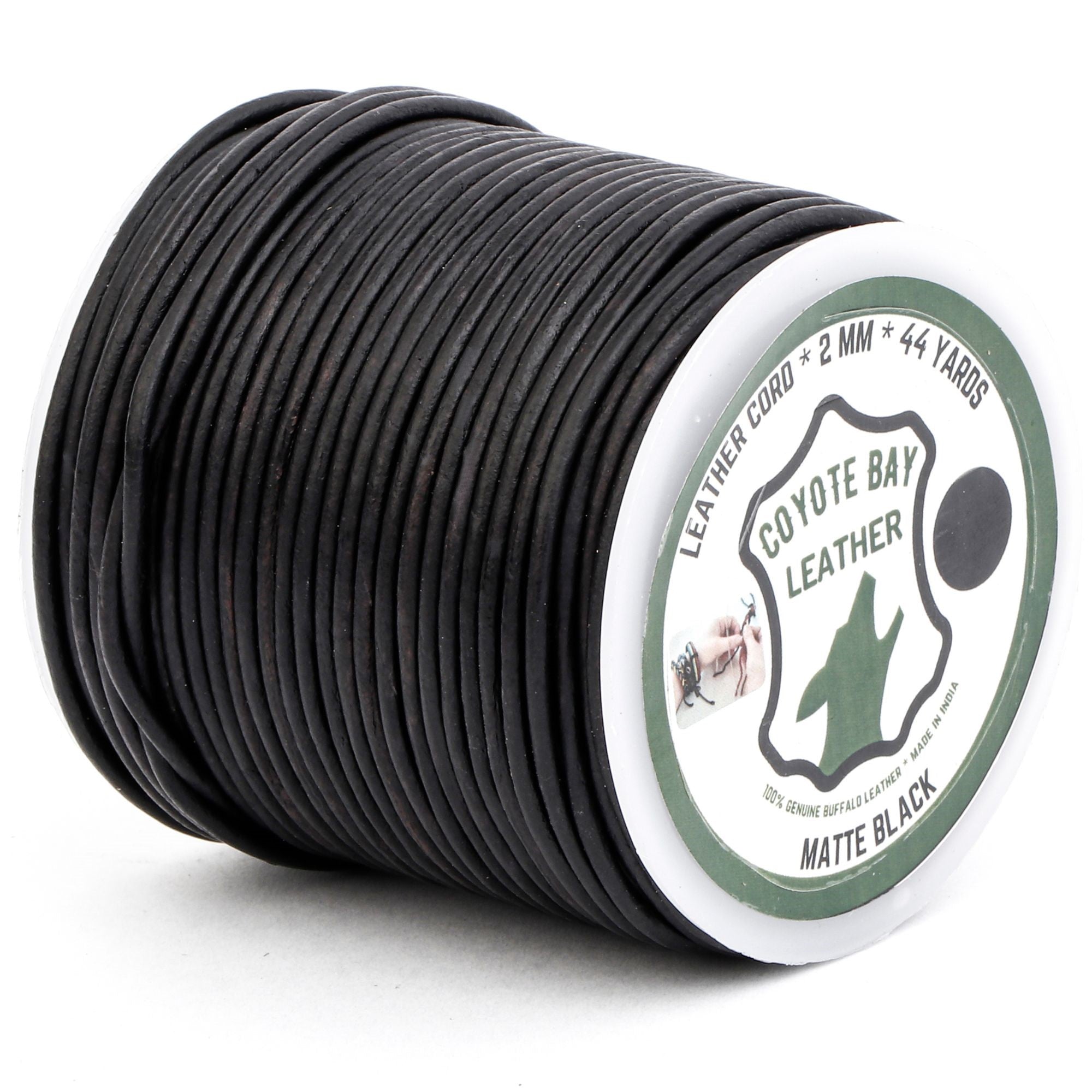 Round Leather Cord Classic Matte Finish, 4 Colors