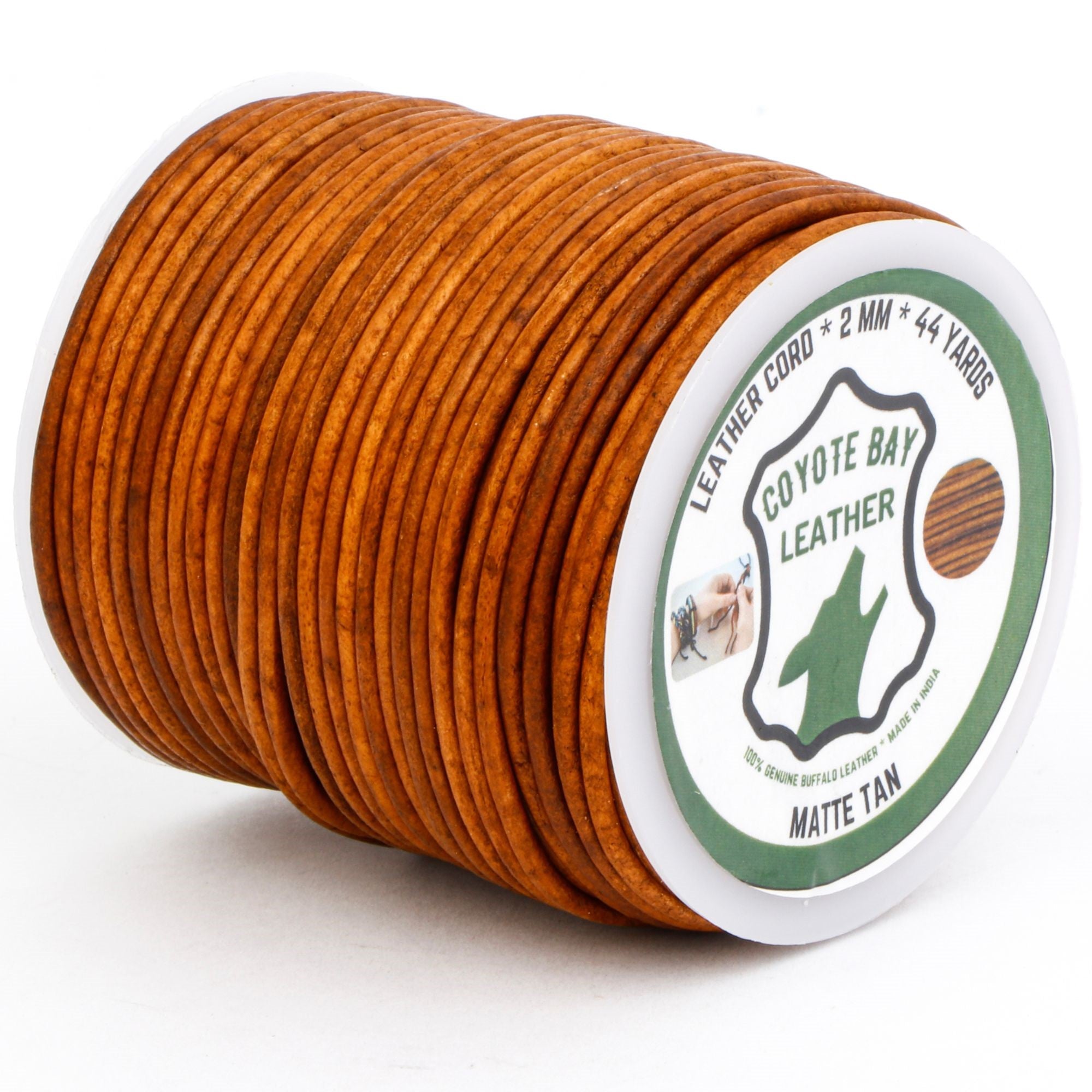 Round Leather Cord Classic Matte Finish, 4 Colors
