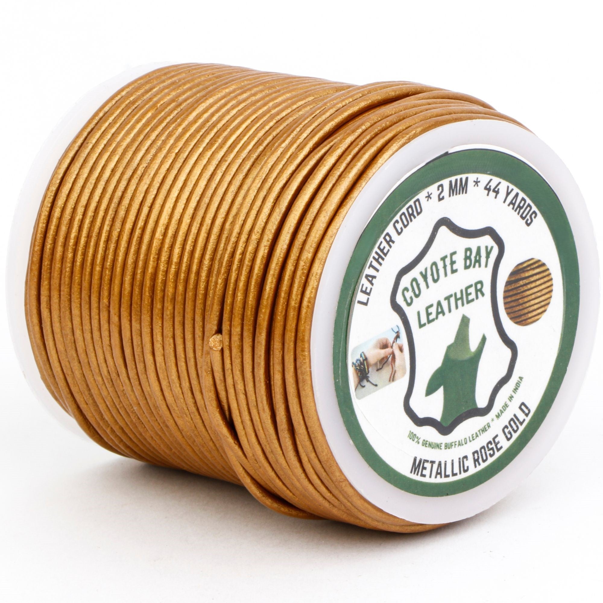 Round Leather Cord Metallic Colors