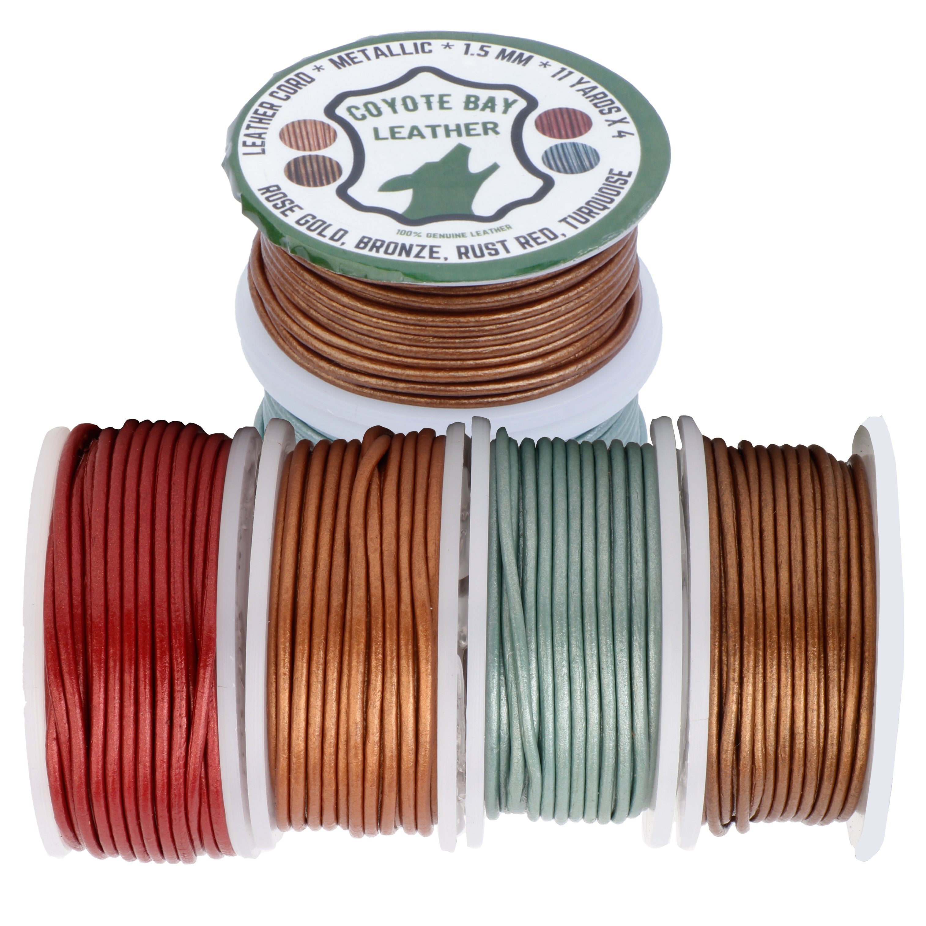 Round Leather Cord Metallic Colors