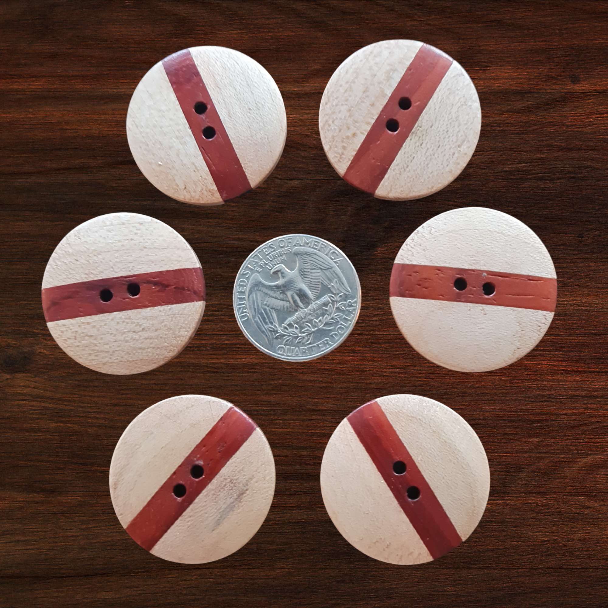 Handmade Round Wood Buttons