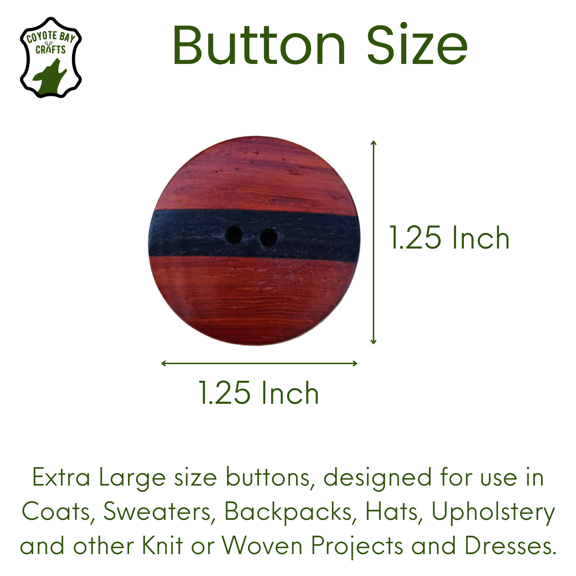 Handmade Round Wood Buttons
